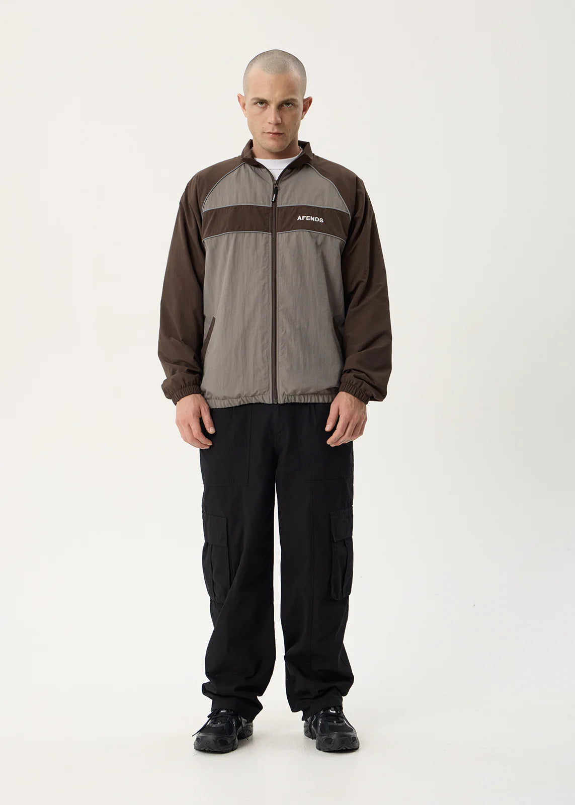 AFENDS Mens Spicy - Sports Spray Jacket - Olive