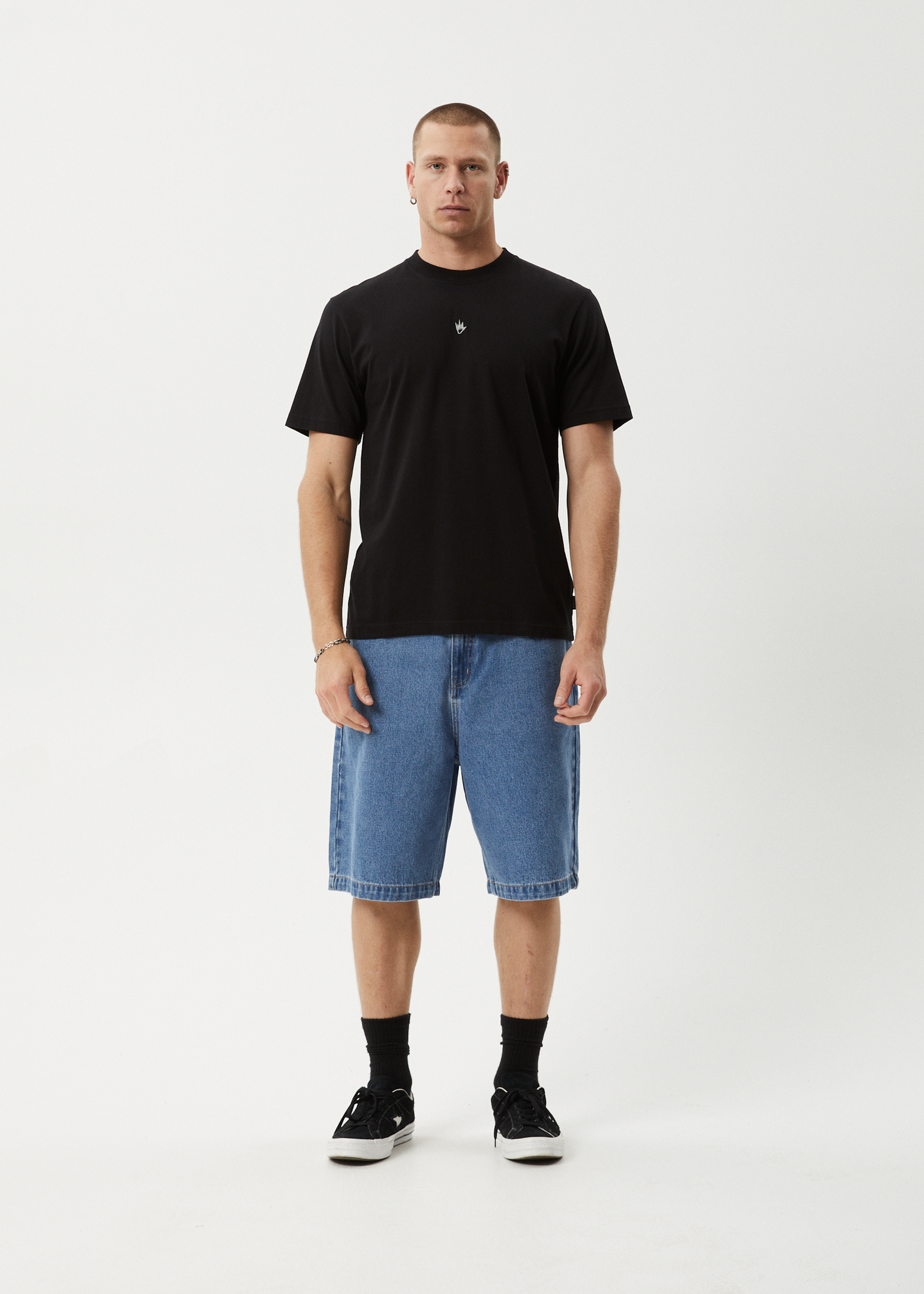 AFENDS Mens Flame - Retro Tee - Dark Olive / Black