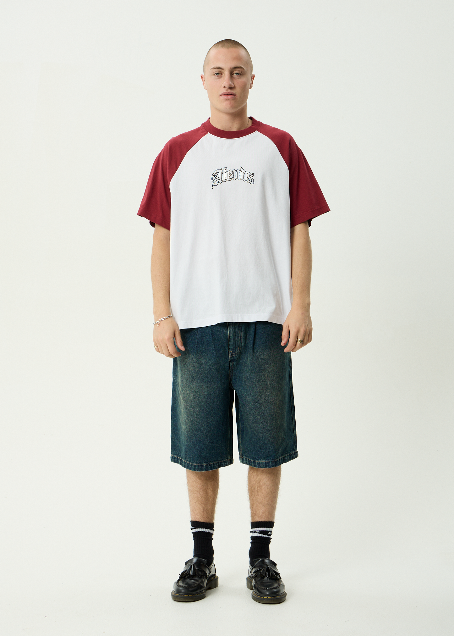 AFENDS Mens Home - Raglan Tee - White
