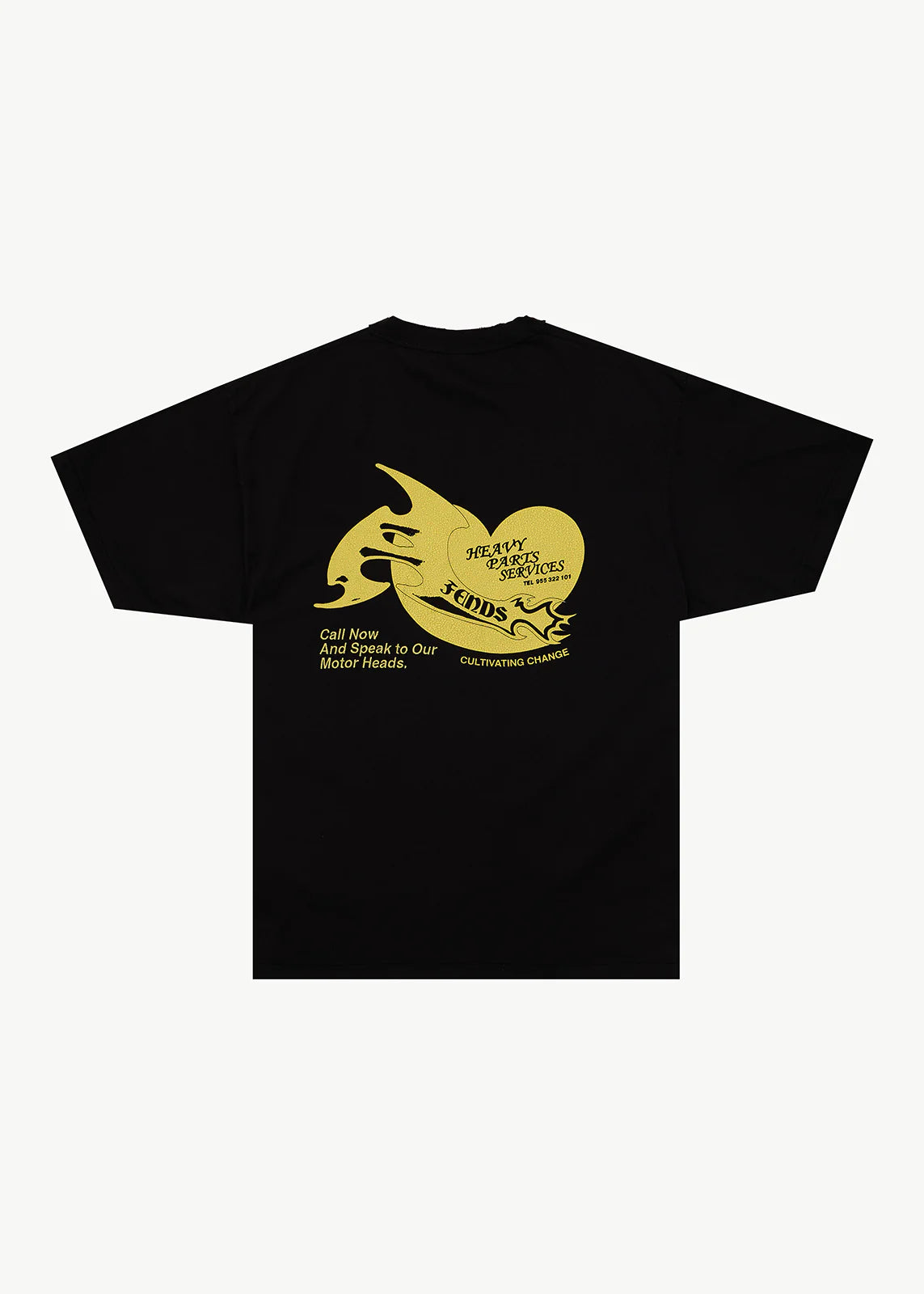 AFENDS Mens Heavy Parts - Heavyweight Boxy Tee - Stone Black