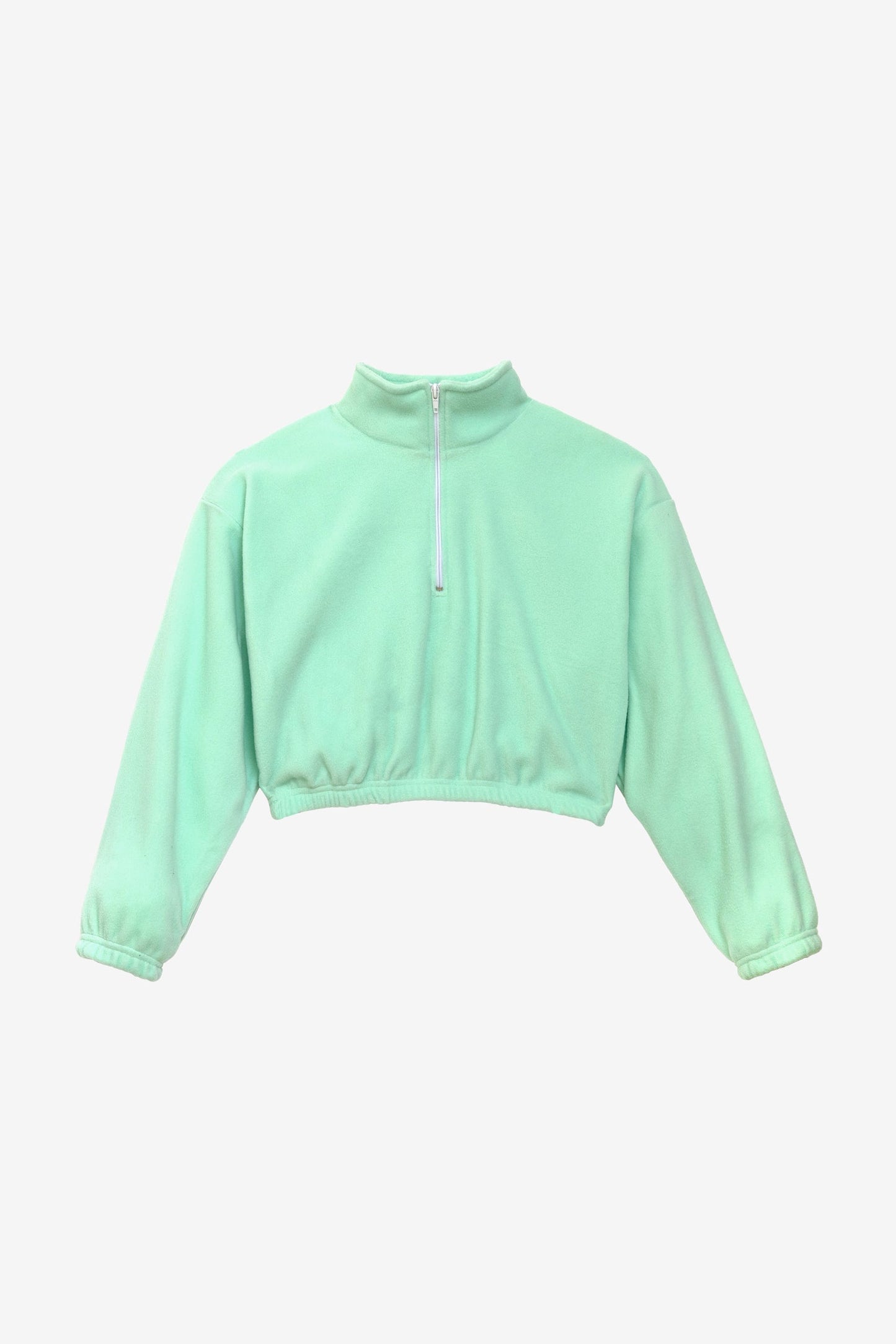 PF306 - Cropped Polar Fleece Half Zip Pullover