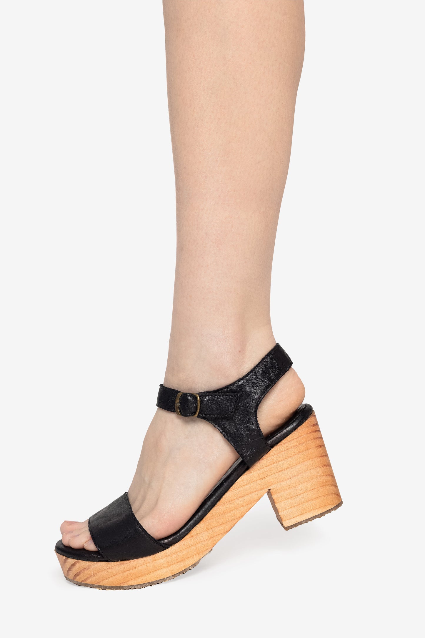 WOODSNDL01 - Wooden Heel Sandal