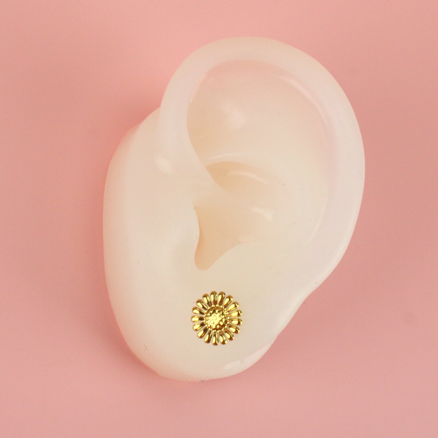 Sunflower Stud Earrings (Gold Plated)