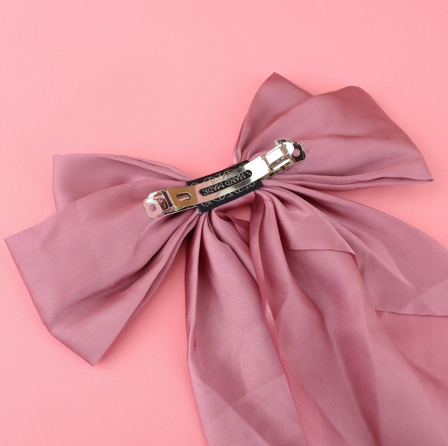 The Bigger The Bow Hair Clip - Rose Pink