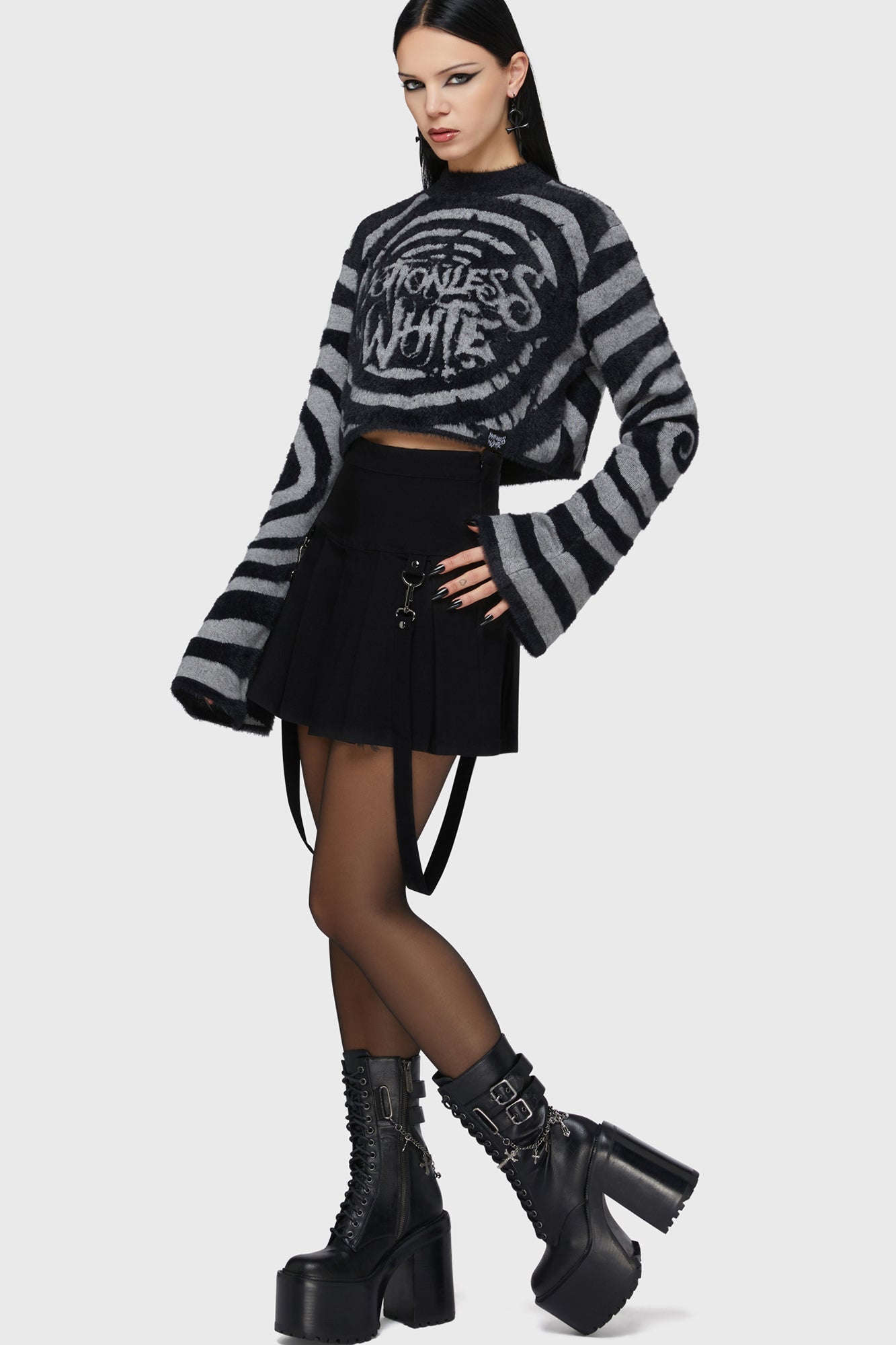 Voices Spiral Crop Sweater
