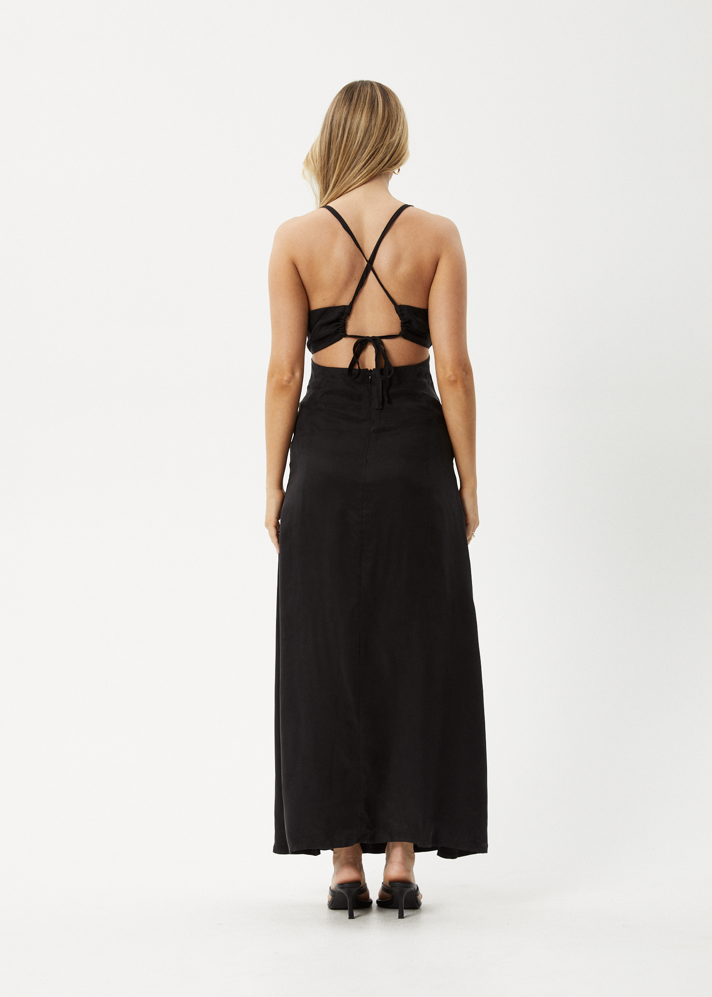 AFENDS Womens Grace - Cupro Maxi Dress - Black