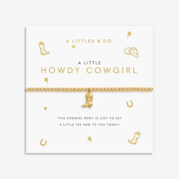 A Little Howdy Cowgirl Bracelet Gold