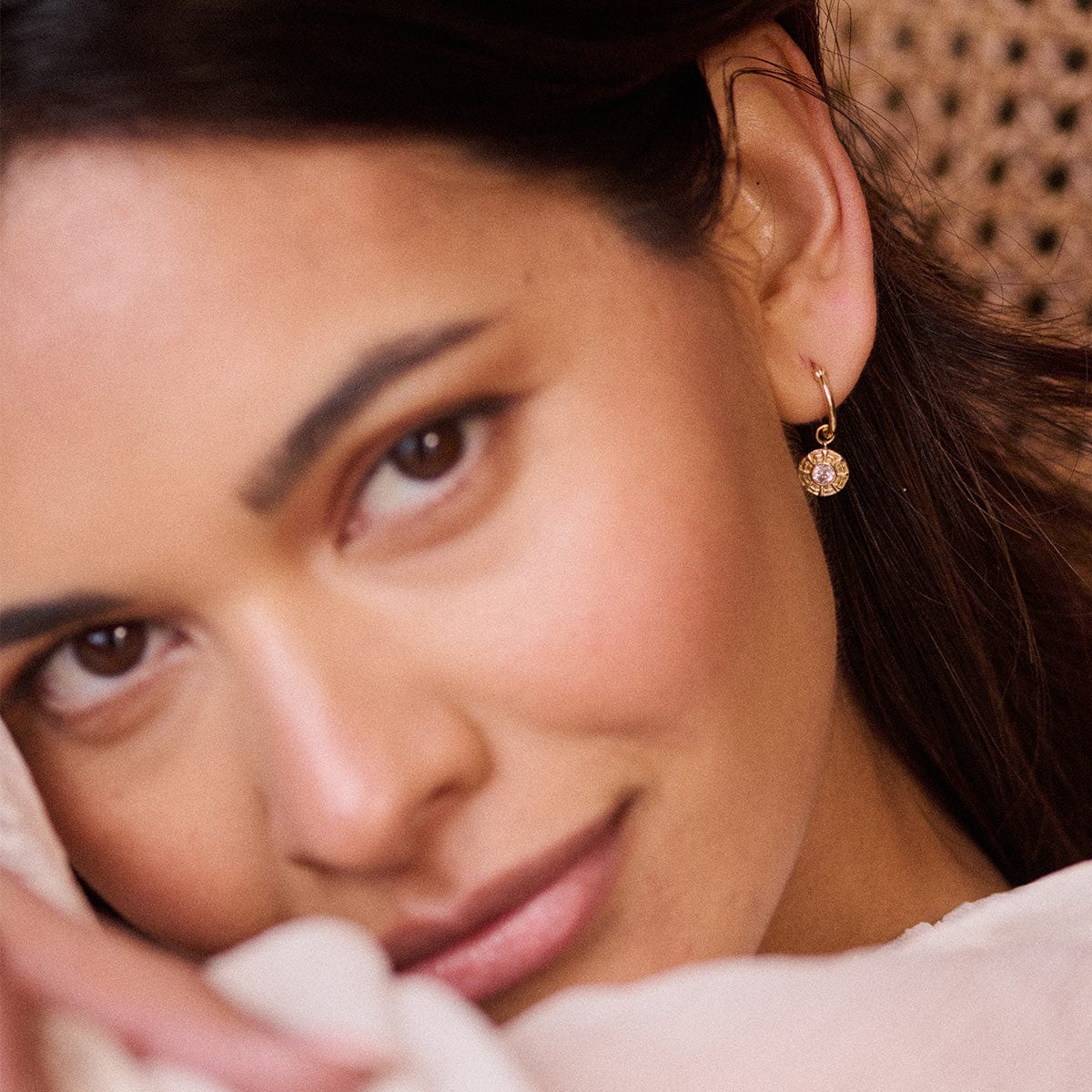 Apollo Sparkle Drop Earrings 18ct Gold Plate