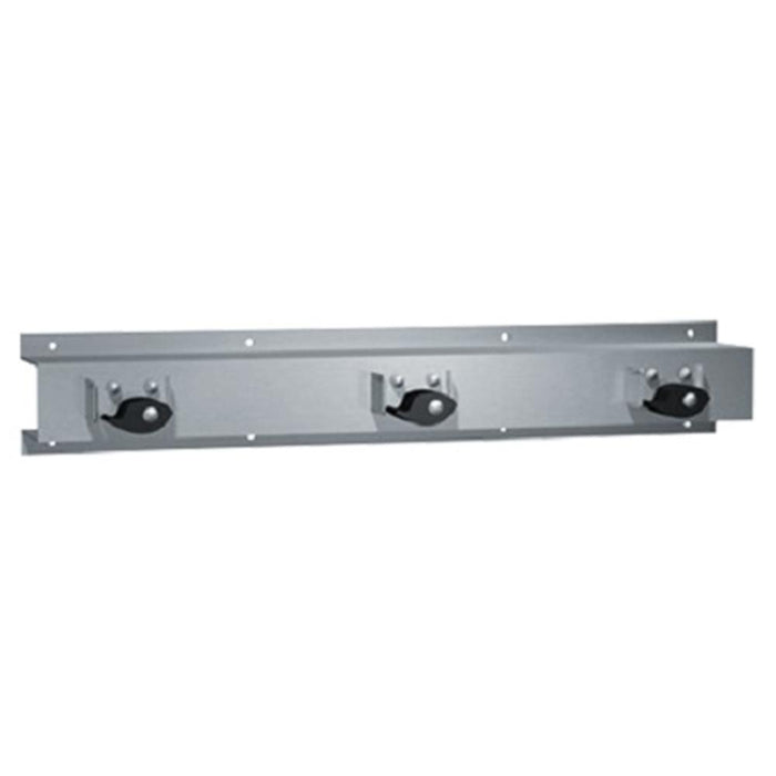 ASI 8215-3 Mop & Broom Holders Rack Surface Mounted - Satin - Prestige Distribution