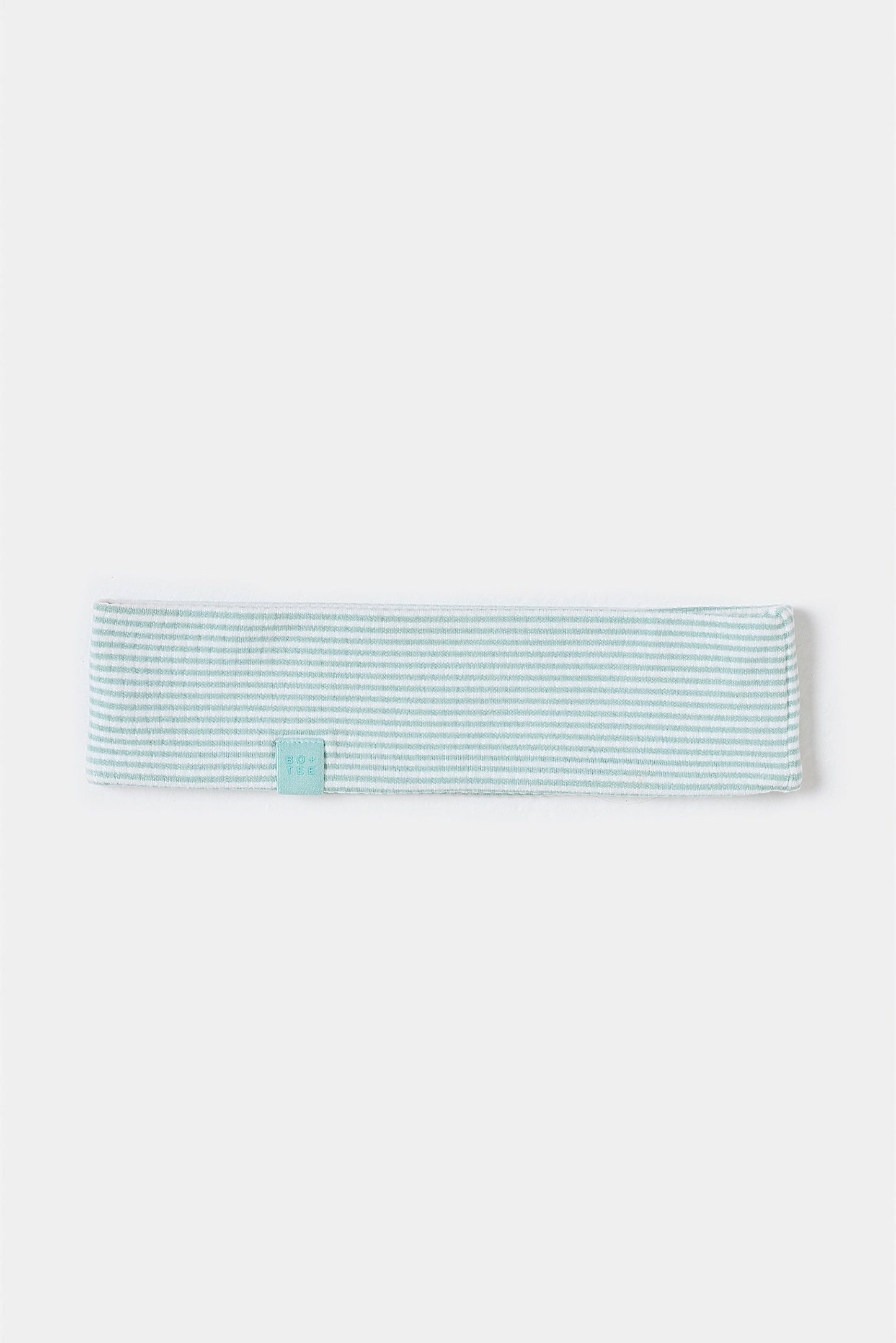 Ribbed Jersey Headband in Mint Stripe