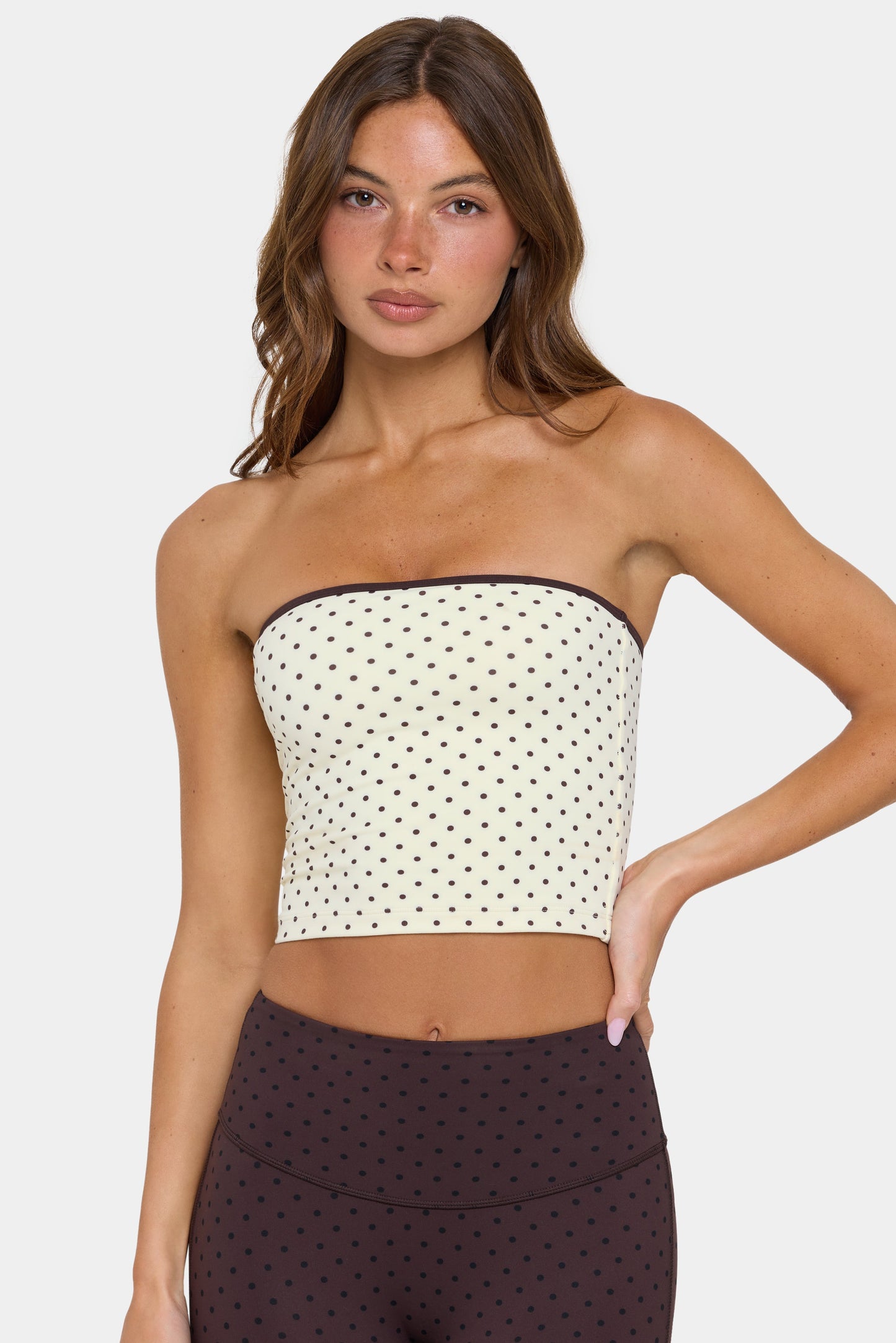 Soft Active Bandeau Top in Cookie Butter