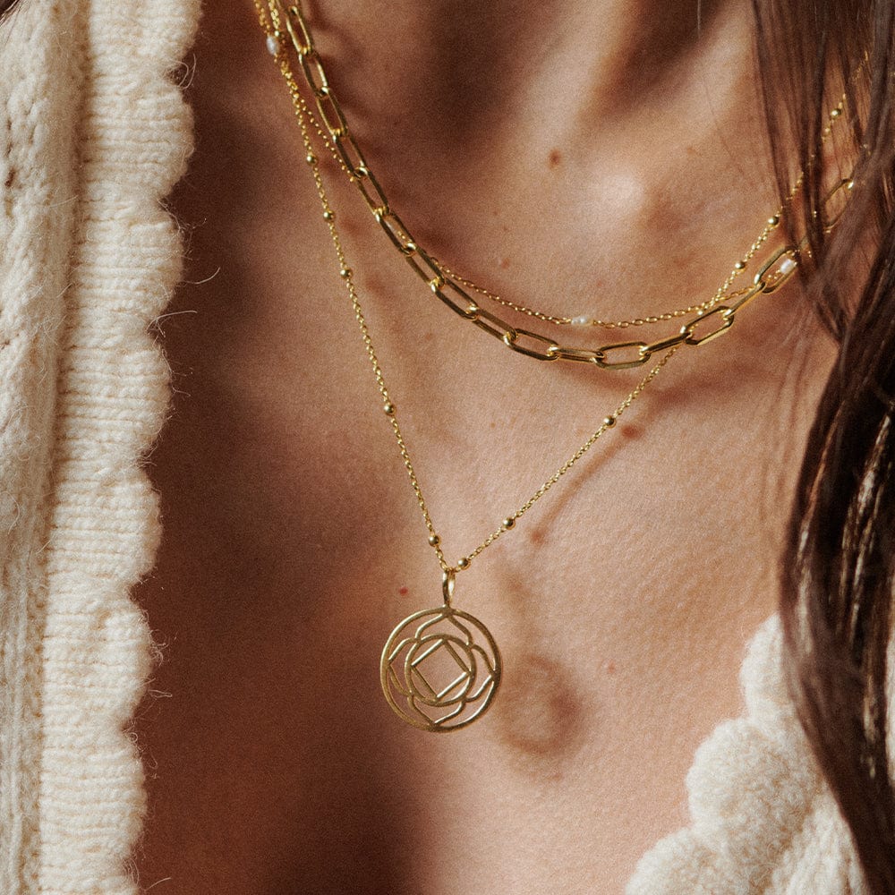 Chakra Necklace 18ct Gold Plate