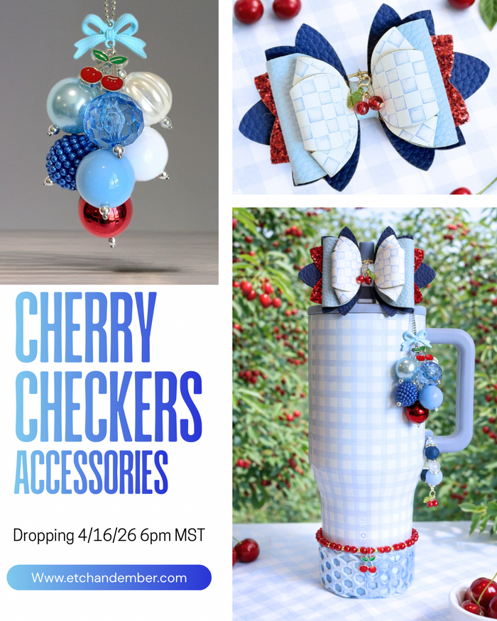 Cherry Checkers VersaBow™ Universal Tumbler Bow