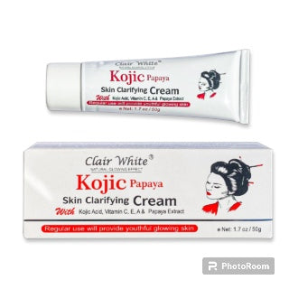 Clair White Kojic Acid, Papaya Extract Skin Clarifying Cream 50g Clair White