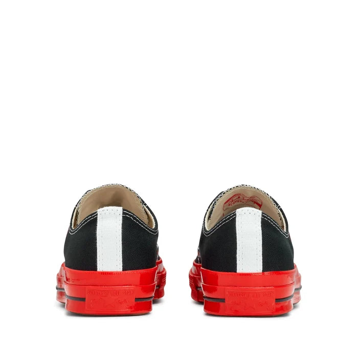 CONVERSE X COMME DES GARCONS PLAY Red Sole Chuck 70 Low Top - Black AZ-K123-001-1