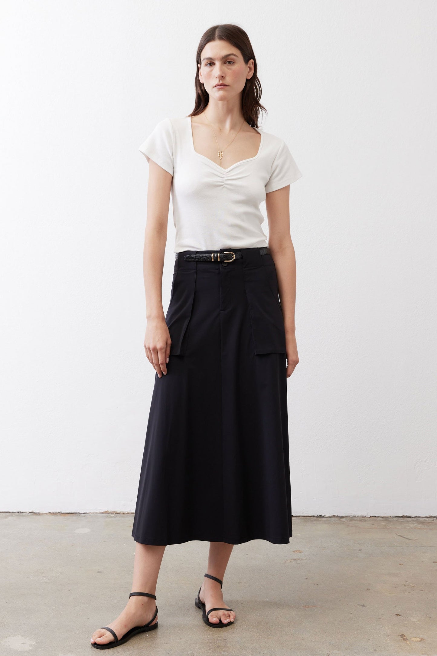 Dipped Square Neck Top