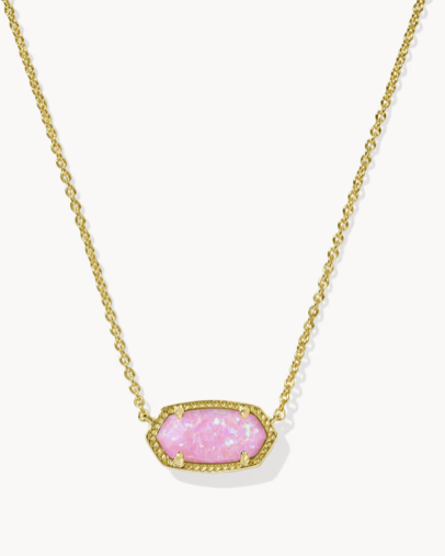 Elisa Necklace Gold Carnation Opal