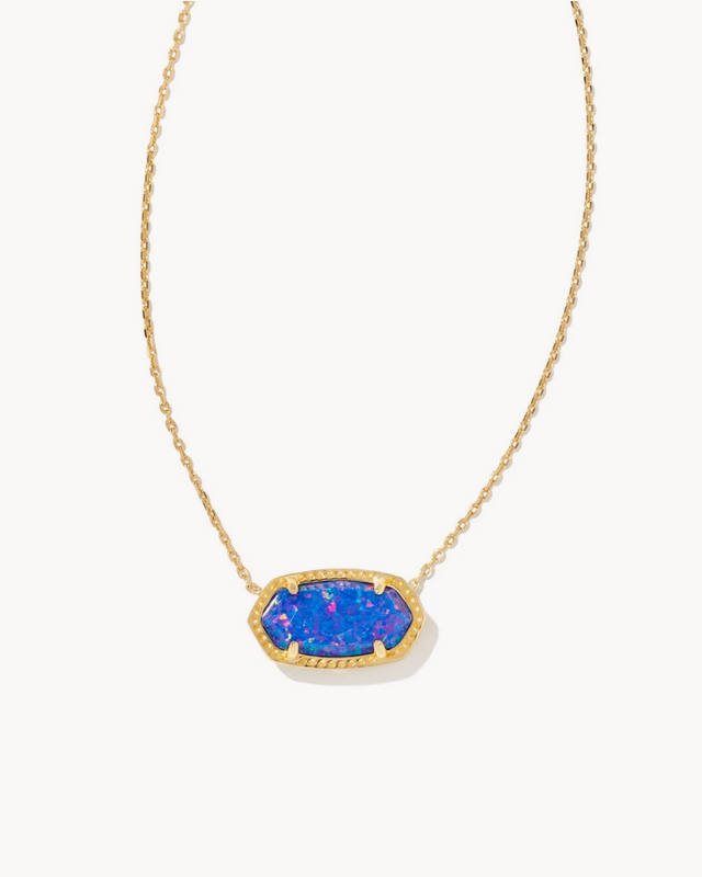 Elisa Necklace Indigo Opal Illusion Gold