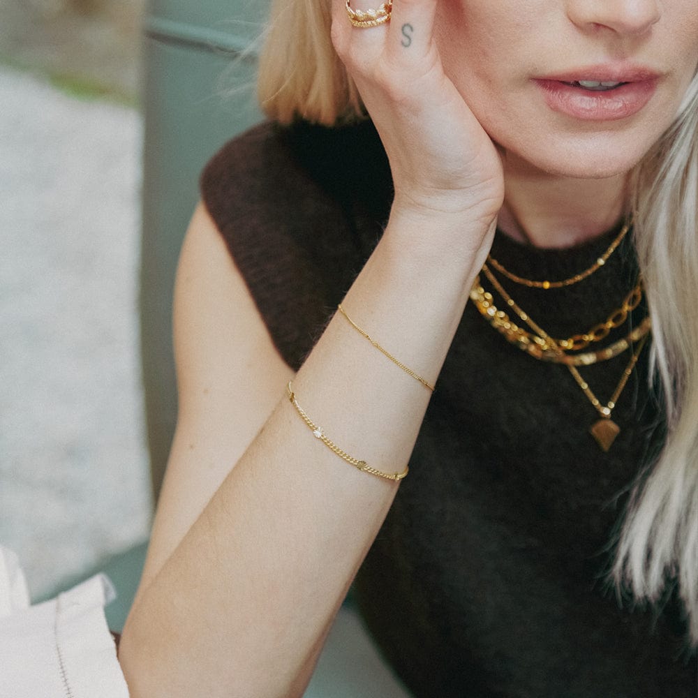 Estée Lalonde Forever Friendship Bracelet Stack 18ct Gold Plate