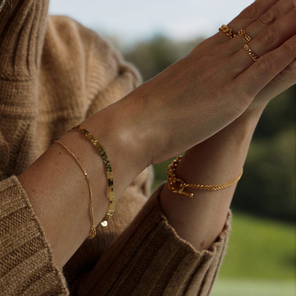 Estée Lalonde Forever Wavy Bracelet Set 18ct Gold Plate