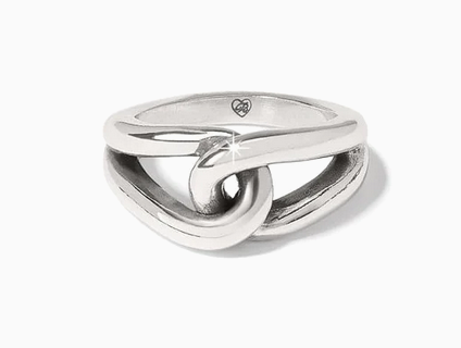 Interlok Bold Ring Silver Size 7