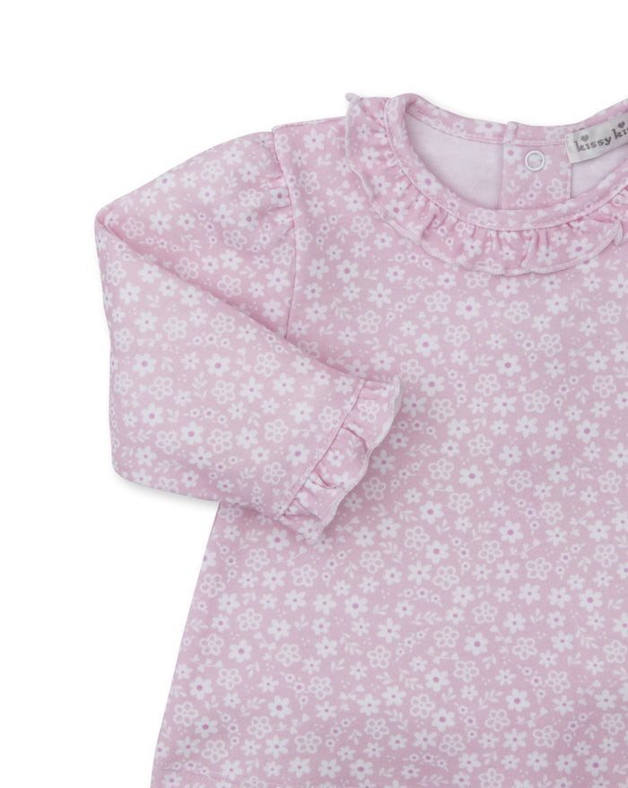 Kissy Kissy - Footed Pant Set - Pink Fall in Bloom