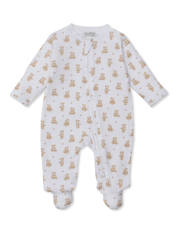 Kissy Kissy - Footie with Zipper - Brown Teddy Bear Time