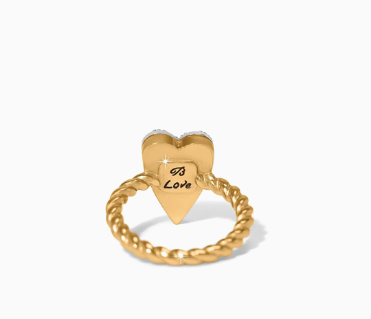 Love Messages Be Love Ring Silver-Gold 7
