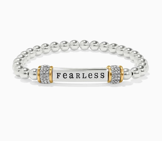 Meridian Fearless Two Tone Stretch Bracelet