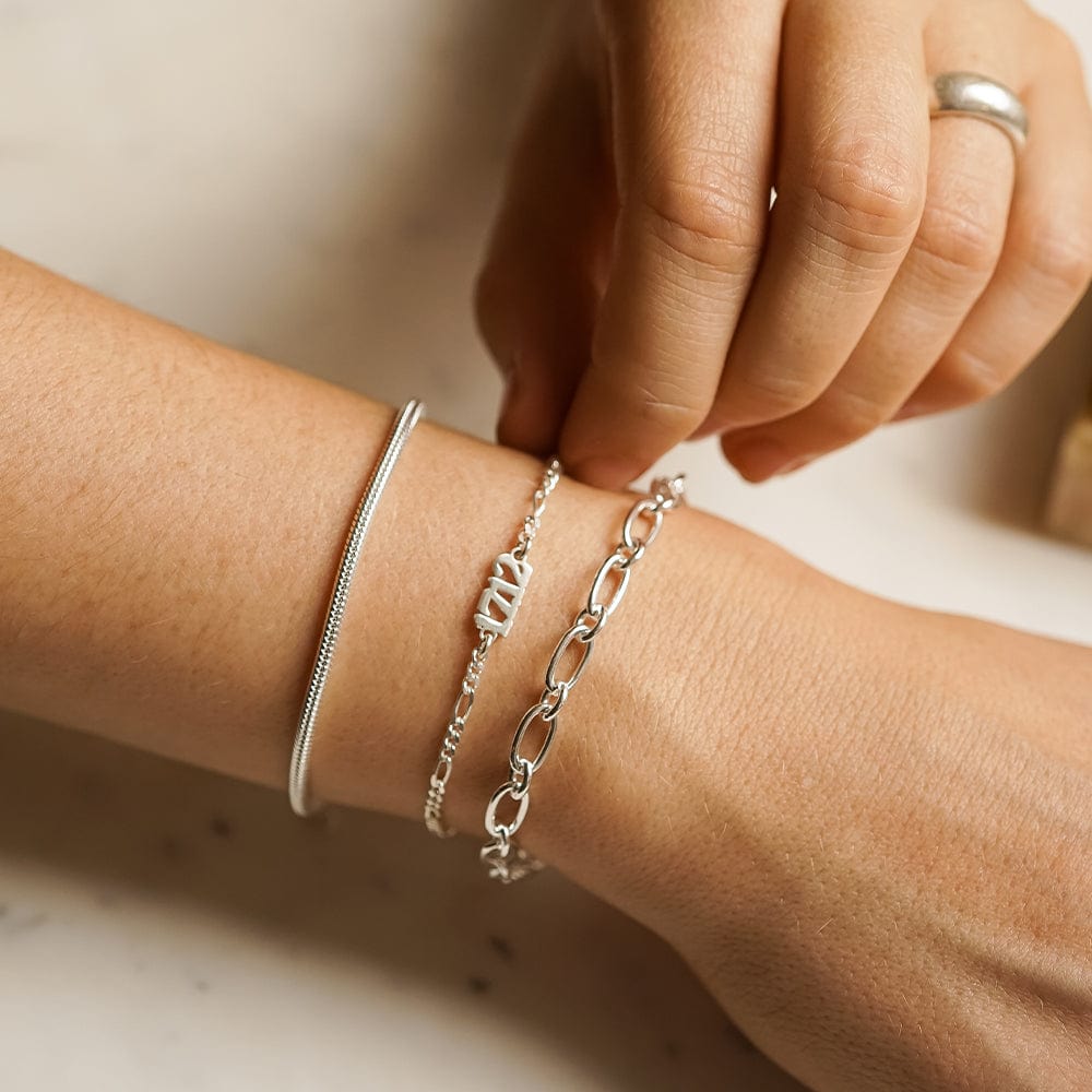 Personalised Date Bracelet Sterling Silver