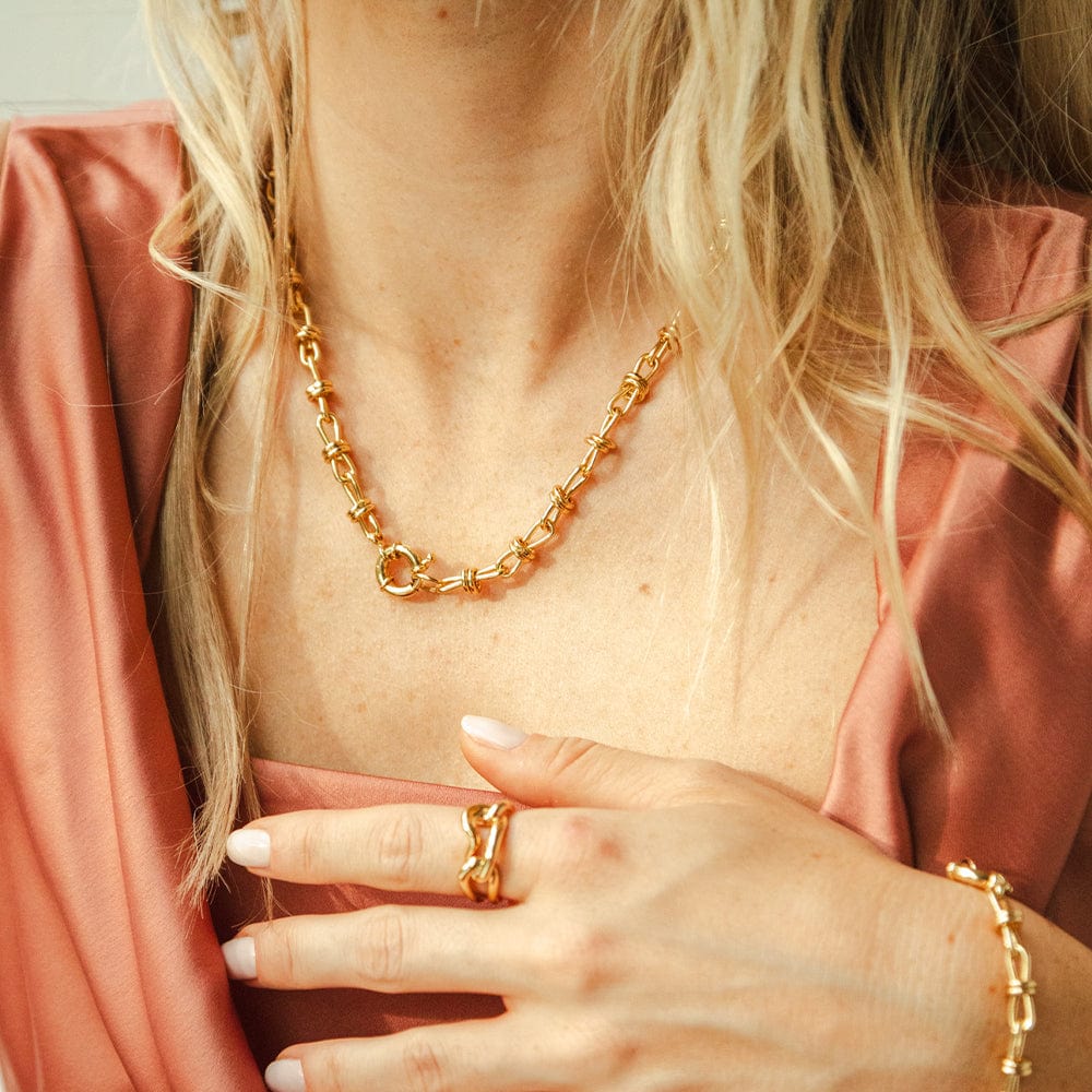 Polly Chunky Knot Look 18ct Gold Plate