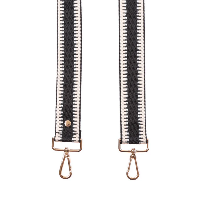 Pom Pom Strap Black & Stone Twist