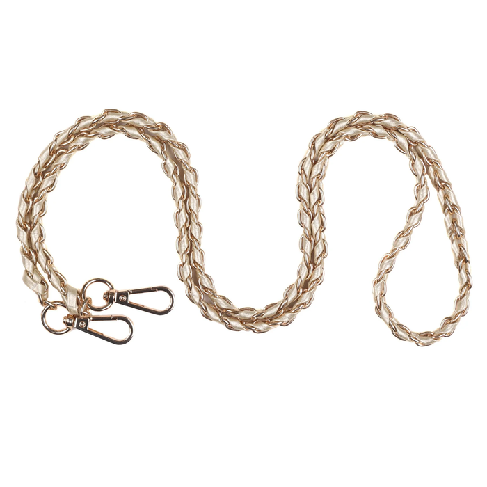 Pom Pom Strap Gold Chain Gold Weave