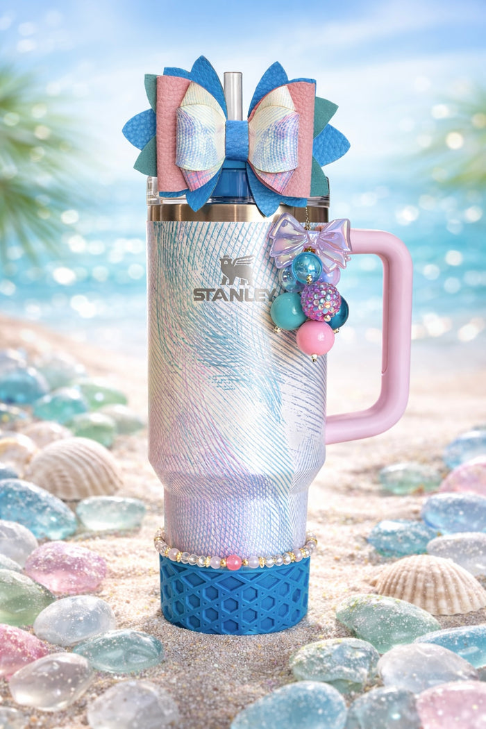 Sea Glass Plume Tumbler Bow