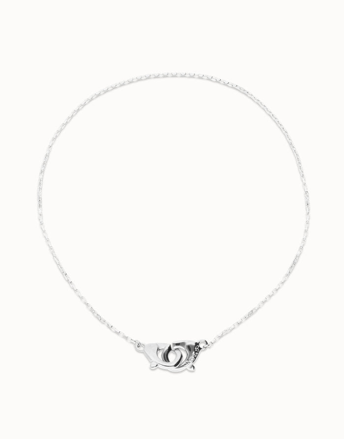 Ser Inseparable Silver Necklace w/Double Lobster Claw