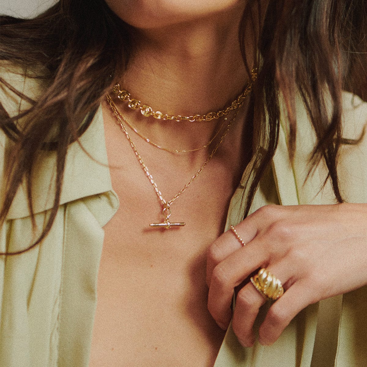 Sol Necklace Layering Set 18ct Gold Plate
