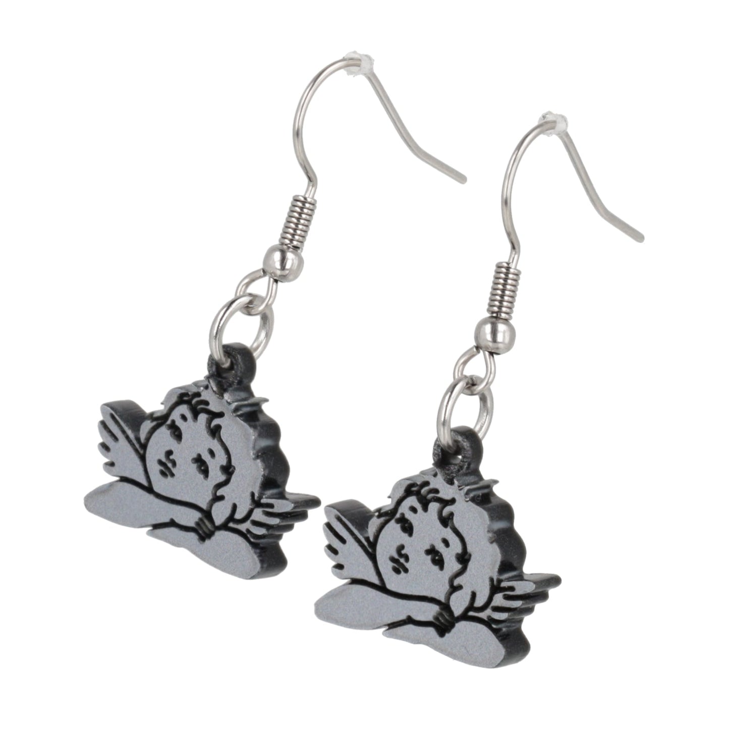 Stupid Cupid Earrings - Silver