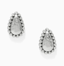 Twinkle Luxe Teardrop Earrings Post Silver