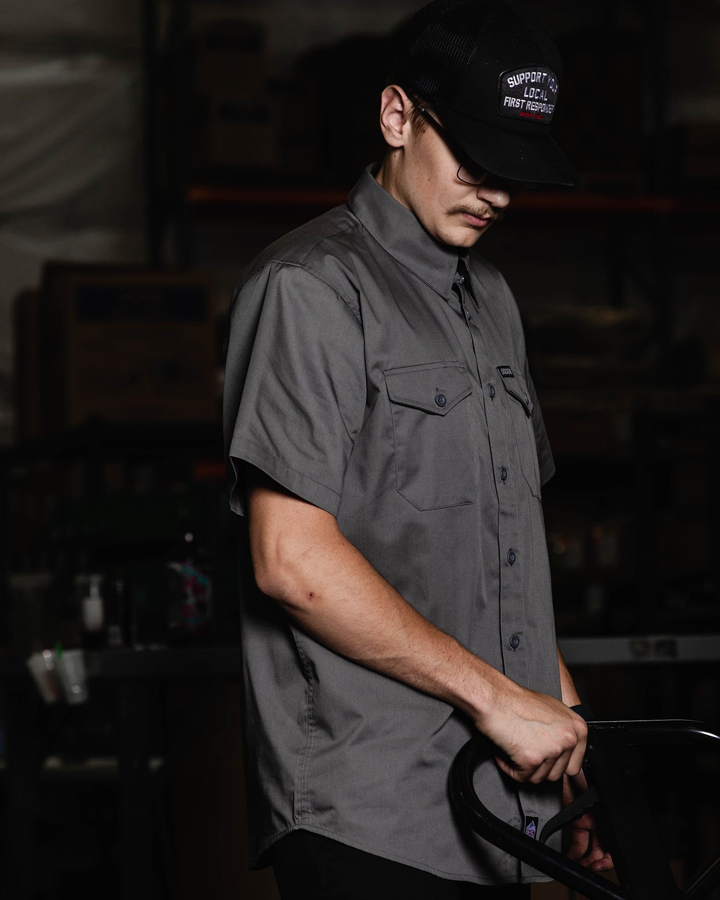 WorkForce Short Sleeve Work Shirt - Charcoal
