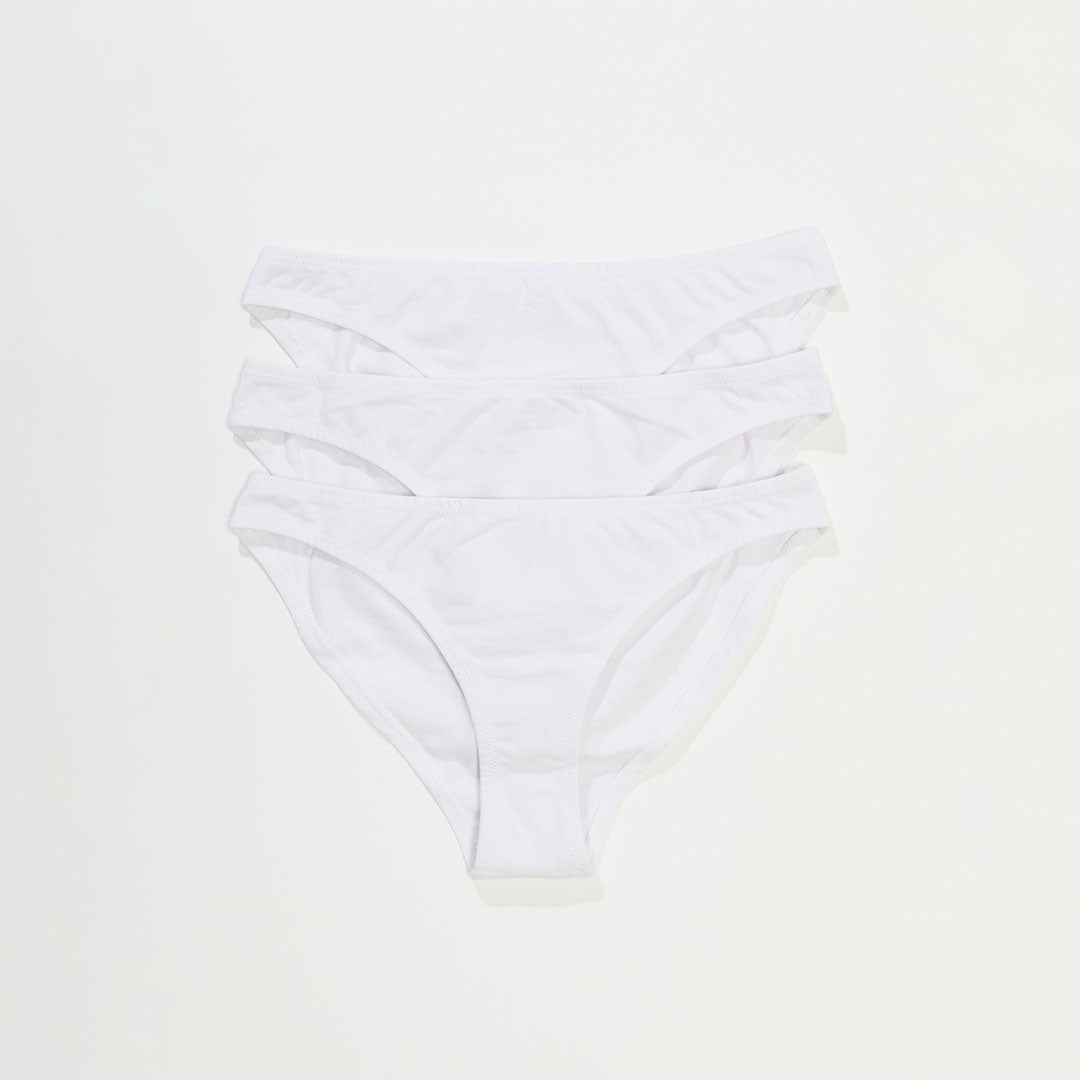 AFENDS Womens Lolly - Bikini Briefs 3 Pack - White