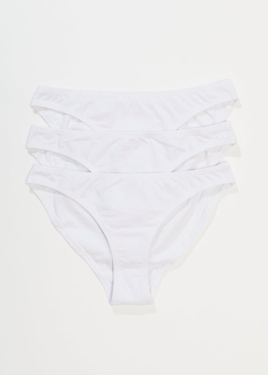 AFENDS Womens Lolly - Bikini Briefs 3 Pack - White