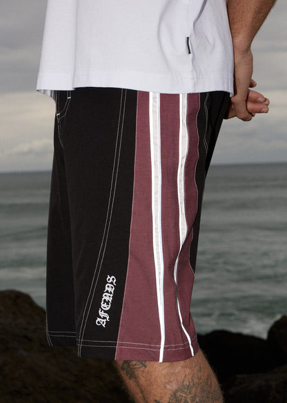 AFENDS Mens Forum - Surf Related Boardshort 22" - Burgundy