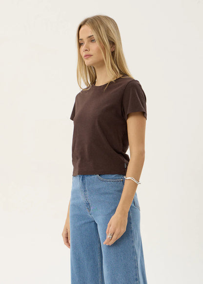 AFENDS Womens Carmen - Baby Tee - Coffee