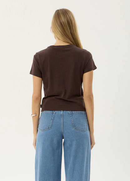 AFENDS Womens Carmen - Baby Tee - Coffee