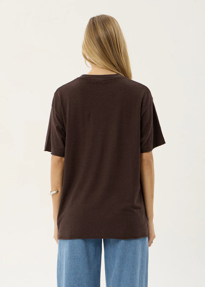 AFENDS Womens Slay - Oversized Tee - Coffee