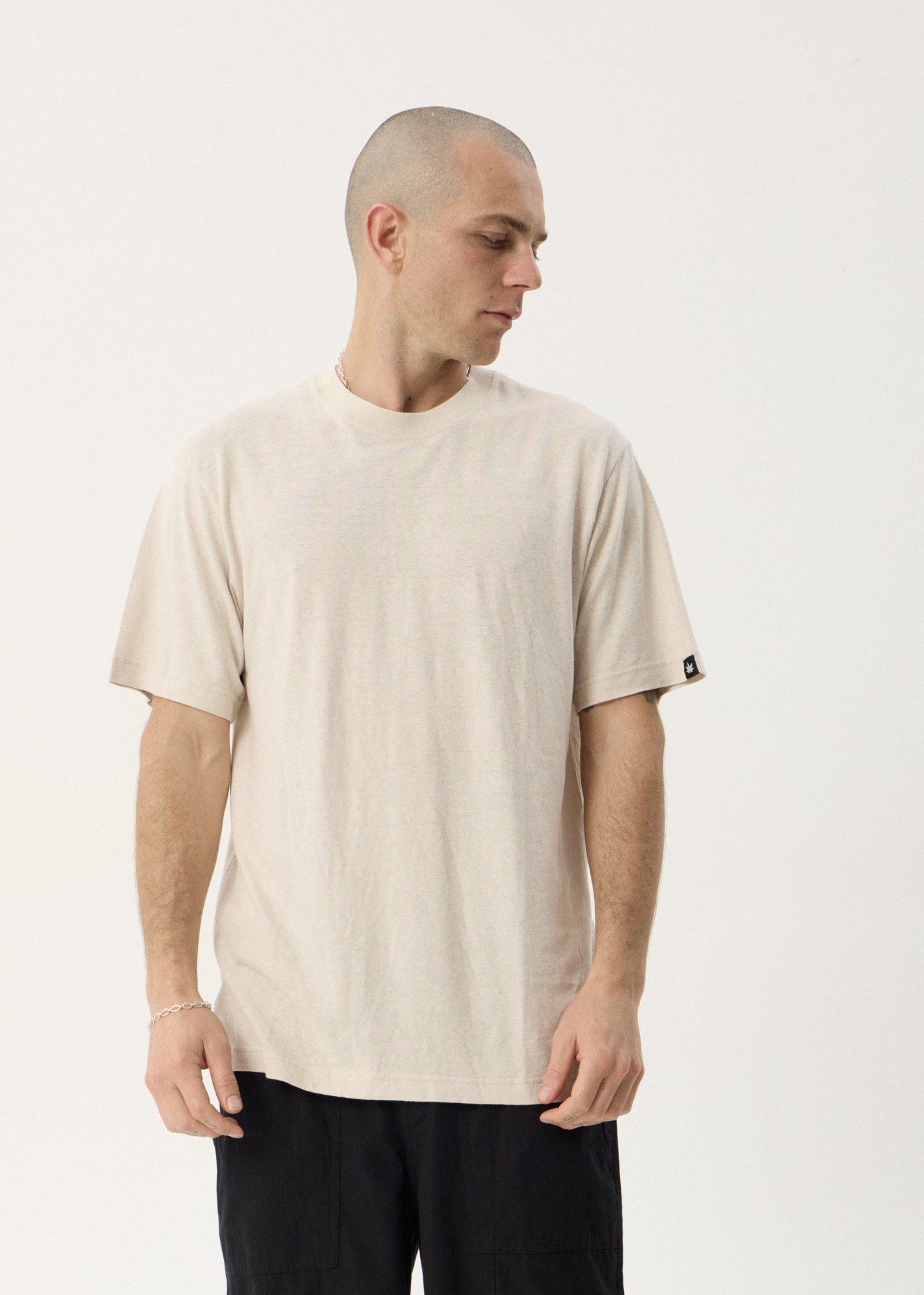 AFENDS Mens Classic - Retro Tee - Moonbeam