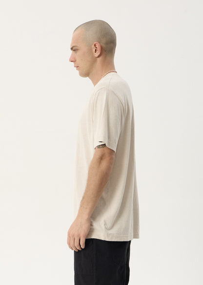 AFENDS Mens Classic - Retro Tee - Moonbeam