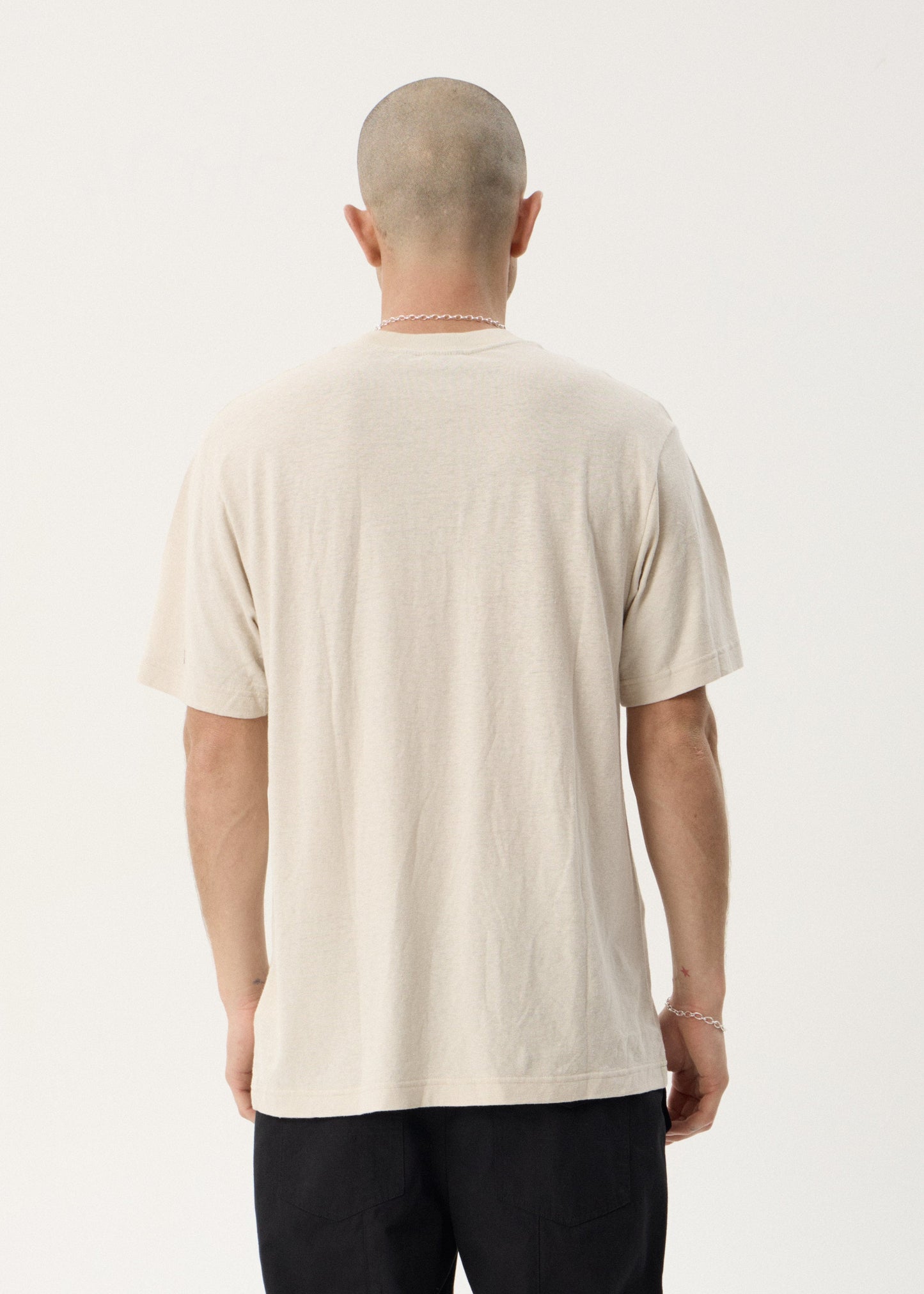 AFENDS Mens Classic - Retro Tee - Moonbeam