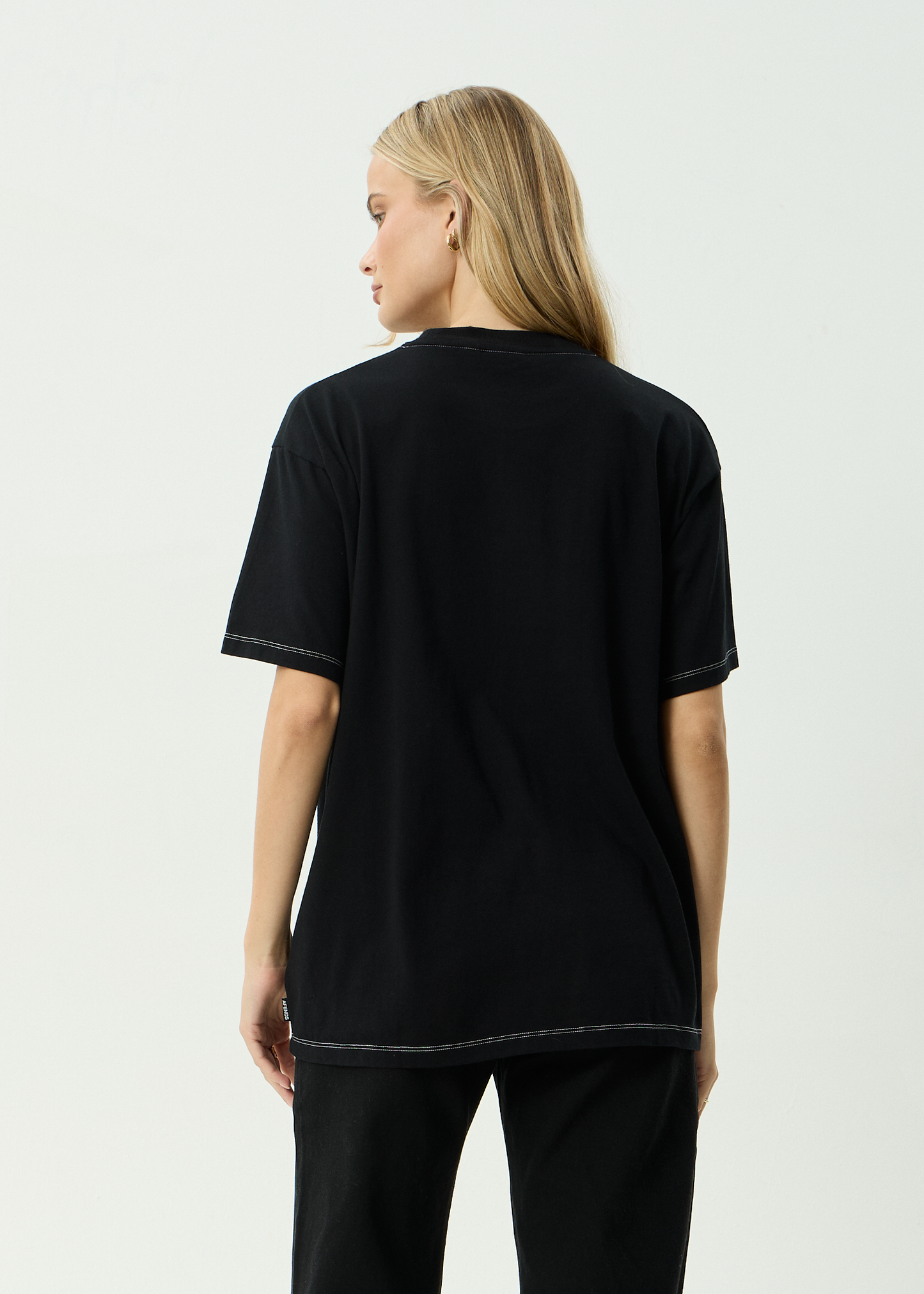 AFENDS Womens Have A Good Day - Oversized Tee - Black
