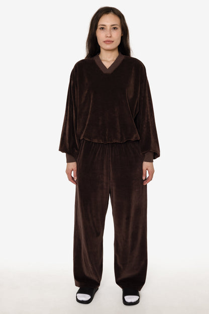 VLR445GD - Garment Dye Velour Open Bottom Sweatpants